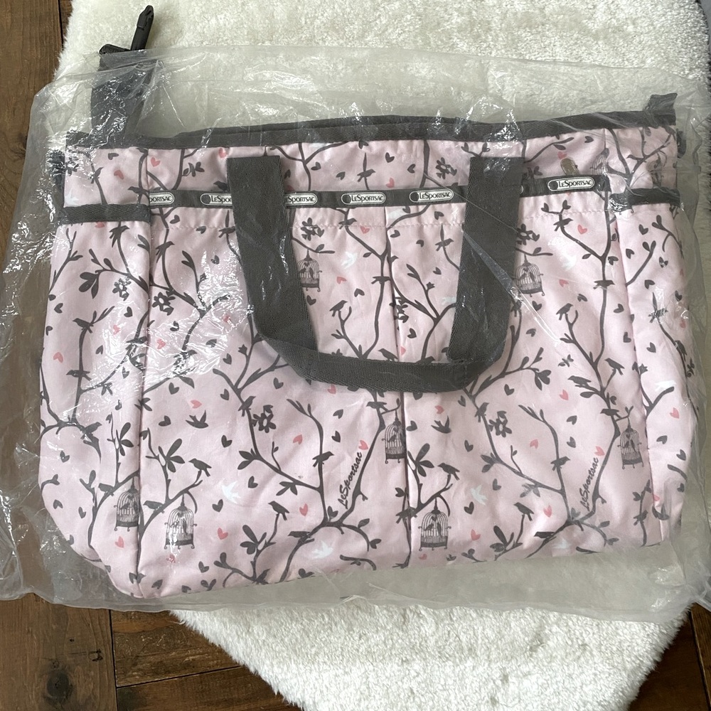 LeSportsac Pink Ryan Diaper Bag & Travel Tote / Weekender